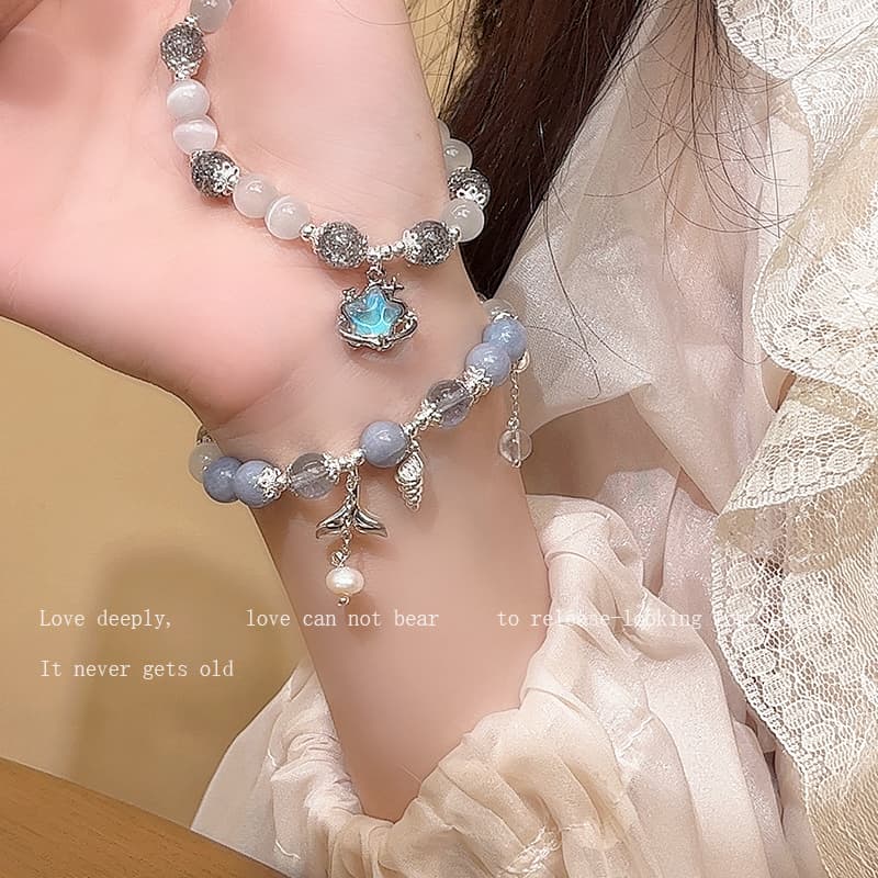 海の恵み 貝殻チャームブレスレット パワーストーン アクセサリー