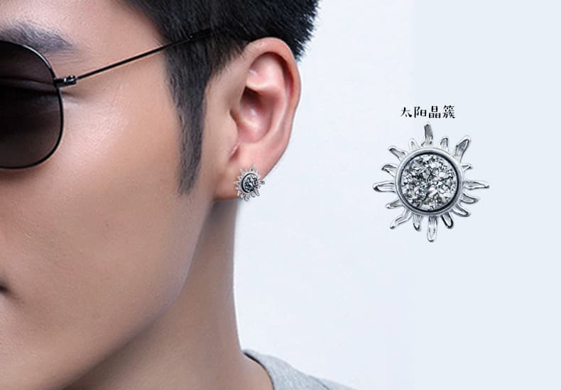 神秘の輝き 天然石スタッドピアス パワーストーン アクセサリー (ラブラドライト)