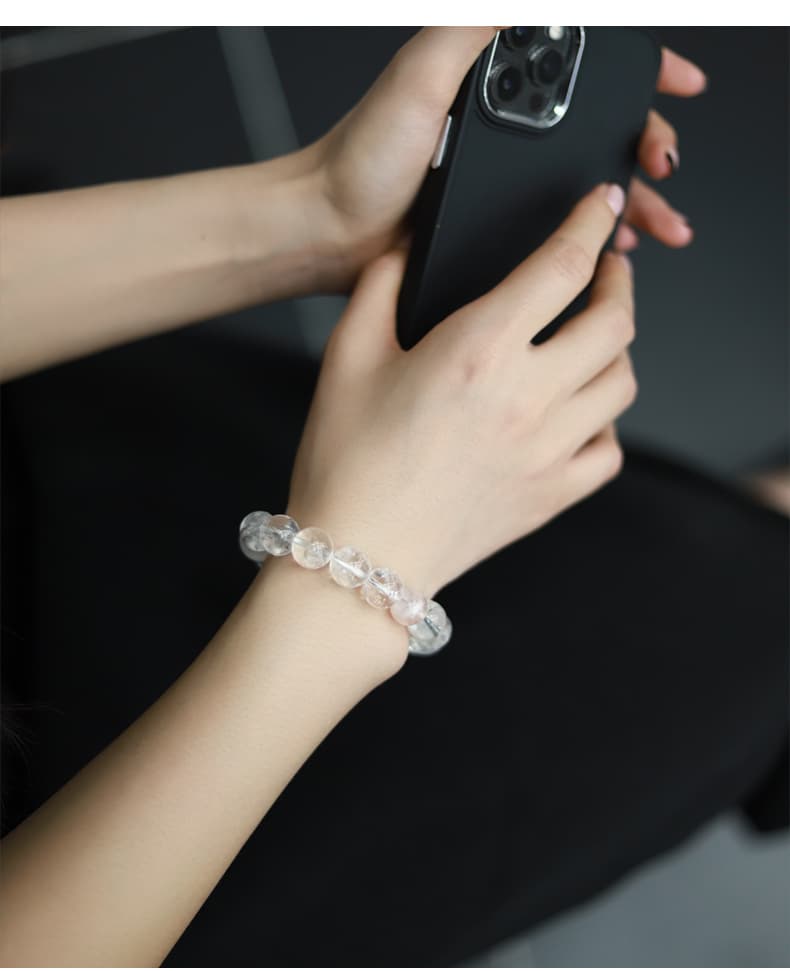 透明感あふれる水晶ブレスレット パワーストーン アクセサリー