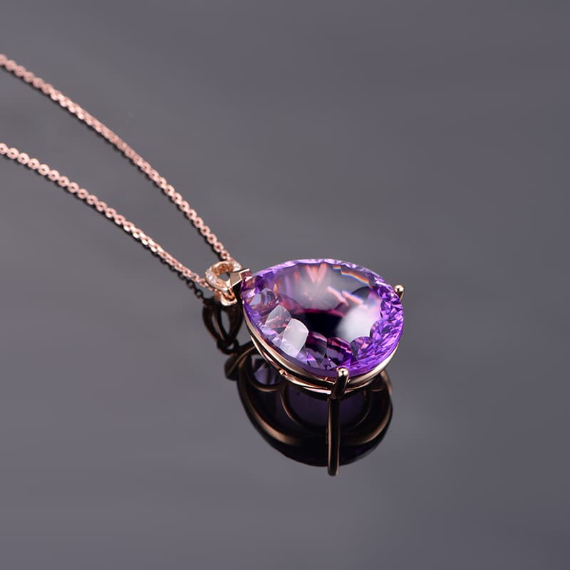 心の癒し 涙型アメジスト ペンダント パワーストーン アクセサリー