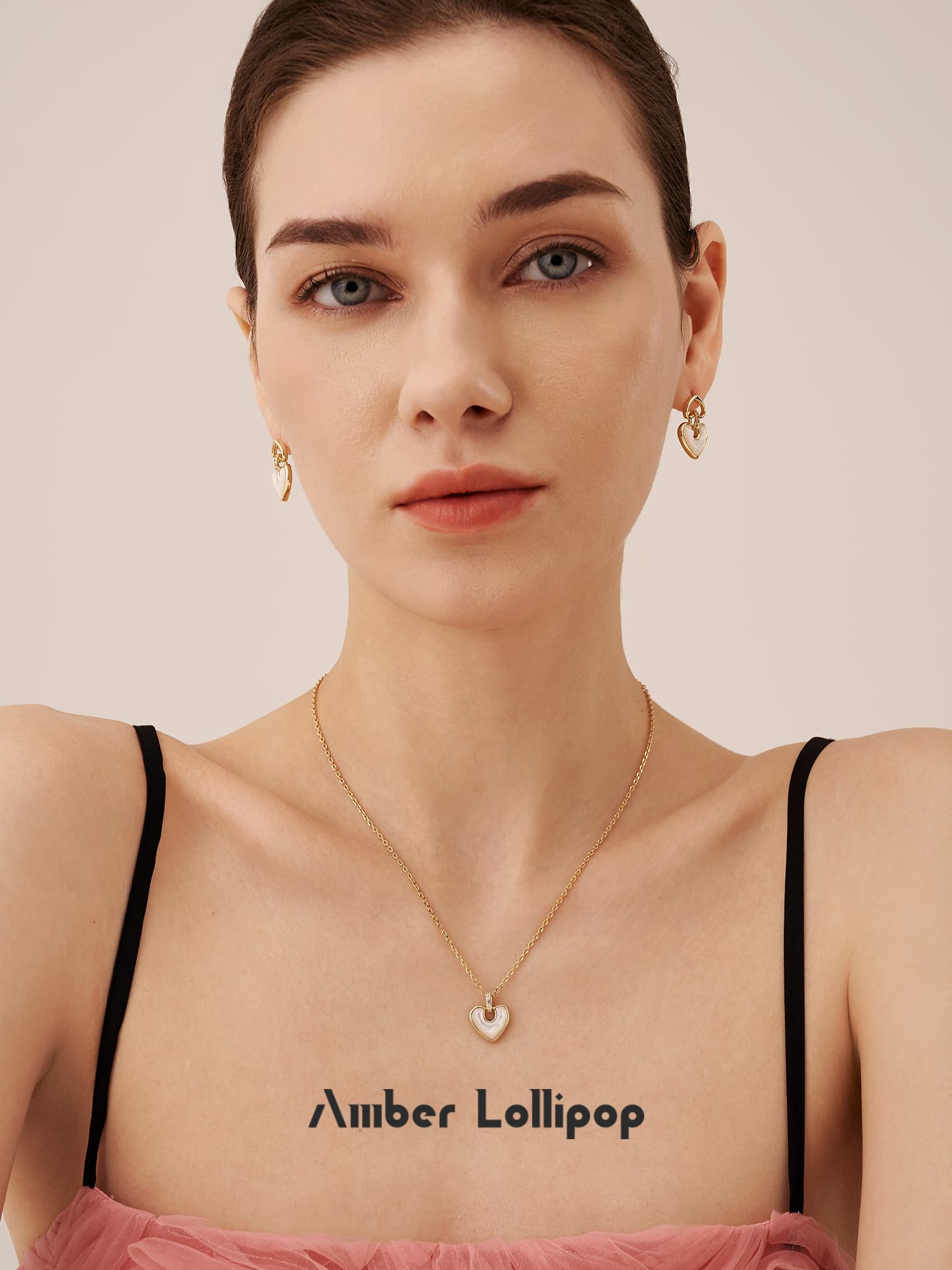 優美なハート型ペンダント 天然石の煌めき パワーストーン アクセサリー