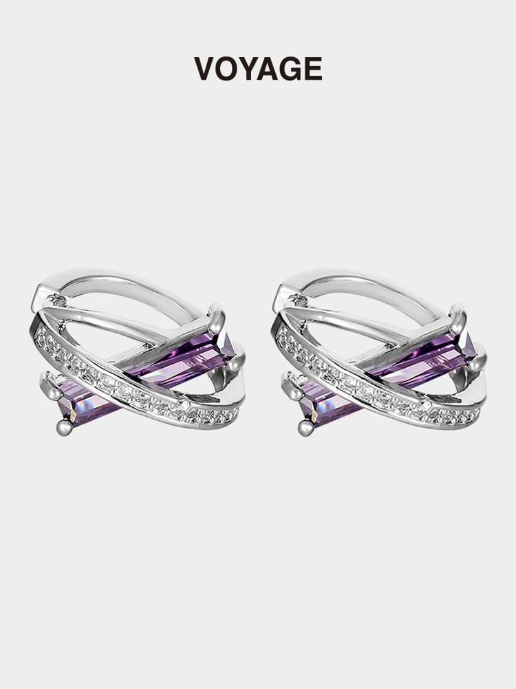 交差する宝石の輝き ピアス パワーストーン アクセサリー パワーストーン アクセサリー